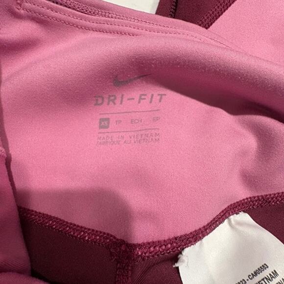 NIKE Women's One High-Waisted 7/8 Leggings | Symmetrical Pattern Pink | Sz. XS - Picture 8 of 10